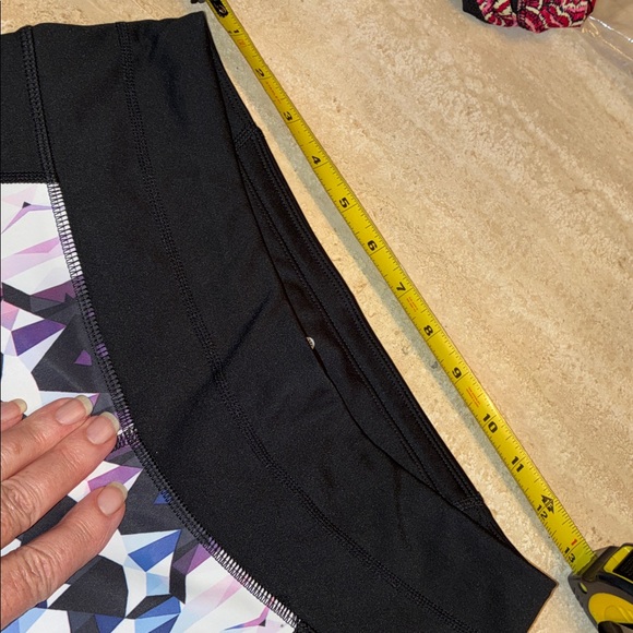 ATHLETA Black Leggings with Colorful Front Section. S - Picture 14 of 16